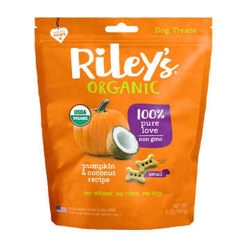 Riley's Organic Pumpkin Coconut Small Bone Dog Treats 5oz product detail number 1.0