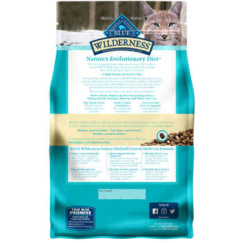 Blue Buffalo BLUE Wilderness Adult Indoor Hairball Control Chicken Recipe Grain-Free Dry Cat Food 5 lb Bag