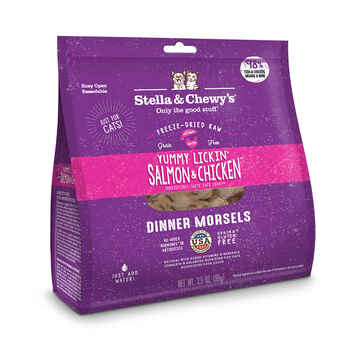 Stella & Chewy's Yummy Lickin' Salmon & Chicken Dinner Morsels Freeze-Dried Raw Cat Food 3.5 oz Bag product detail number 1.0