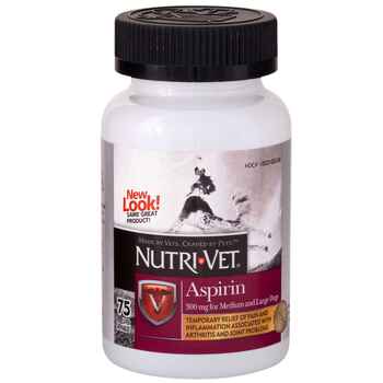 Nutri-Vet Aspirin Chewable Tablets Large Dogs 300 mg 75 ct Bottle product detail number 1.0