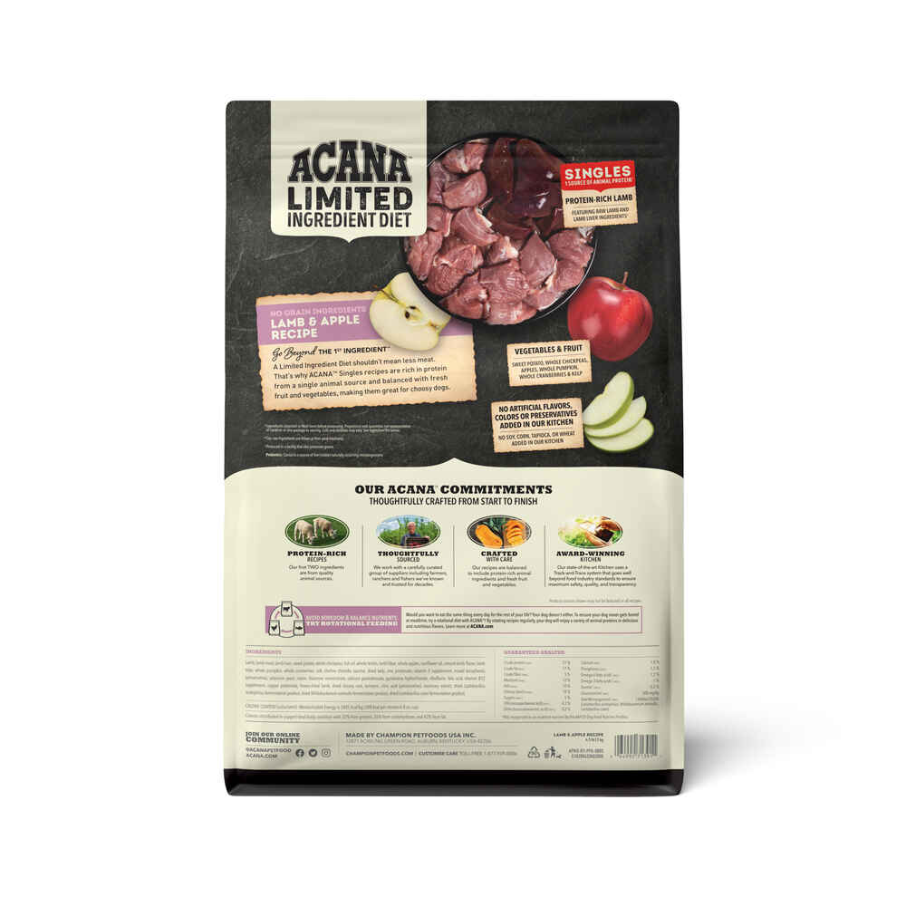 ACANA Singles Limited Ingredient Grain-Free High Protein Lamb & Apple Dry Dog Food