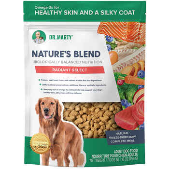 Dr. Marty Nature's Blend Radiant Select Premium Freeze-Dried Raw Dog Food for Skin & Coat Support 16 oz Bag product detail number 1.0