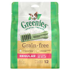 Greenies Grain Free Dental Treats for Dogs 12 oz Regular 12 Treats-product-tile