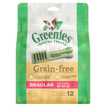 Greenies Grain Free Dental Treats for Dogs 12 oz Regular 12 Treats product detail number 1.0