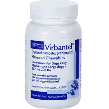 Virbantel 25lbs & up - 114mg (sold per chewable tablet) product detail number 1.0