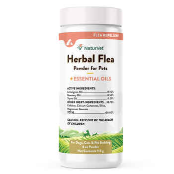 NaturVet Herbal Flea Powder Plus Essential Oils  for Dogs & Cats Powder 4 oz product detail number 1.0