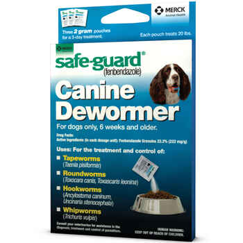 Safe-Guard Canine Dewormer Three 2 Gram Packages product detail number 1.0