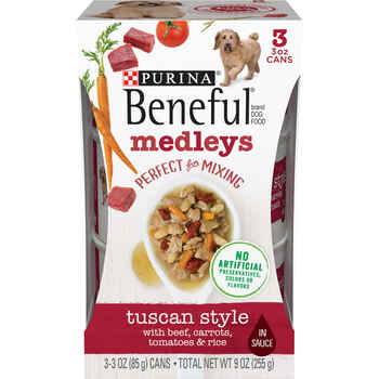 Purina Beneful Medleys Tuscan Style Wet Dog Food 3 oz Can - 3 Pack product detail number 1.0