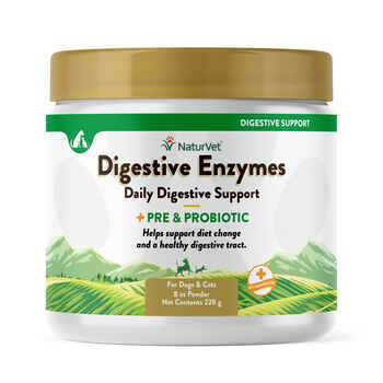 NaturVet Digestive Enzymes Plus Probiotic Powder 8 oz product detail number 1.0