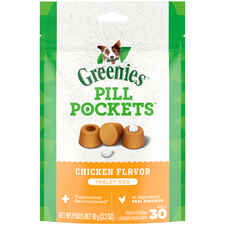 GREENIES Pill Pockets - Tablet Size - Natural Chicken Flavored Dog Treats - 30 Treats-product-tile