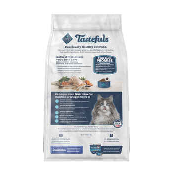 Blue Buffalo BLUE Tastefuls Adult Weight & Hairball Control Chicken and Brown Rice Recipe Dry Cat Food 7 lb Bag