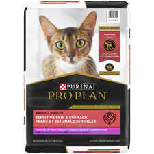 Purina Pro Plan Adult Sensitive Skin & Stomach Turkey & Oat Meal Formula Dry Cat Food 12.5 lb Bag-product-tile