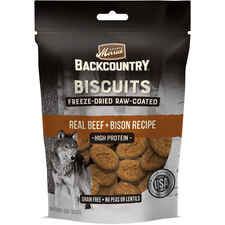 Merrick Backcountry Grain Free Beef & Bison Freeze Dried Raw Coated Biscuit Dog Treats-product-tile