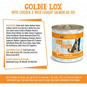 Weruva Dogs in the Kitchen Goldie Lox Grain Free Chicken & Salmon for Dogs