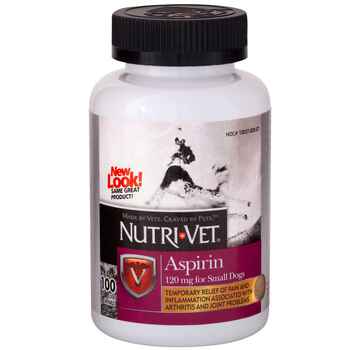 Nutri-Vet Aspirin Chewable Tablets Small Dogs 120 mg 100 ct Bottle product detail number 1.0