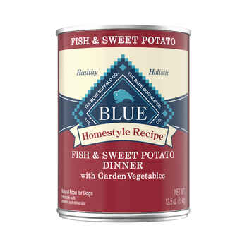 Blue Buffalo BLUE Homestyle Recipe Fish and Sweet Potato Dinner Wet Dog Food 12.5 oz Can - Case of 12 product detail number 1.0