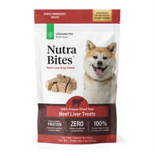 Ultimate Pet Nutrition Nutra Bites Freeze Dried Raw Single Ingredient Beef Liver Dog Treats 4 oz Bag-product-tile
