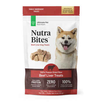 Ultimate Pet Nutrition Nutra Bites Freeze Dried Raw Single Ingredient Beef Liver Dog Treats 4 oz Bag product detail number 1.0
