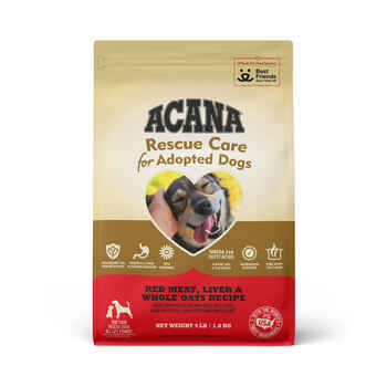ACANA Rescue Care for Adopted Dogs Red Meat, Liver & Whole Oats Recipe Dry Dog Food 4 lb Bag product detail number 1.0