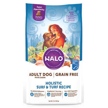 Halo Adult Dog - Holistic Grain Free Surf & Turf Recipe 21lb bag product detail number 1.0