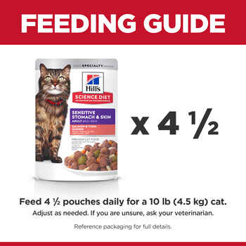 Hill's Science Diet Sensitive Stomach & Skin Salmon & Tuna Dinner Wet Cat Food Pouches - 2.8 oz Pouches - Pack of 24