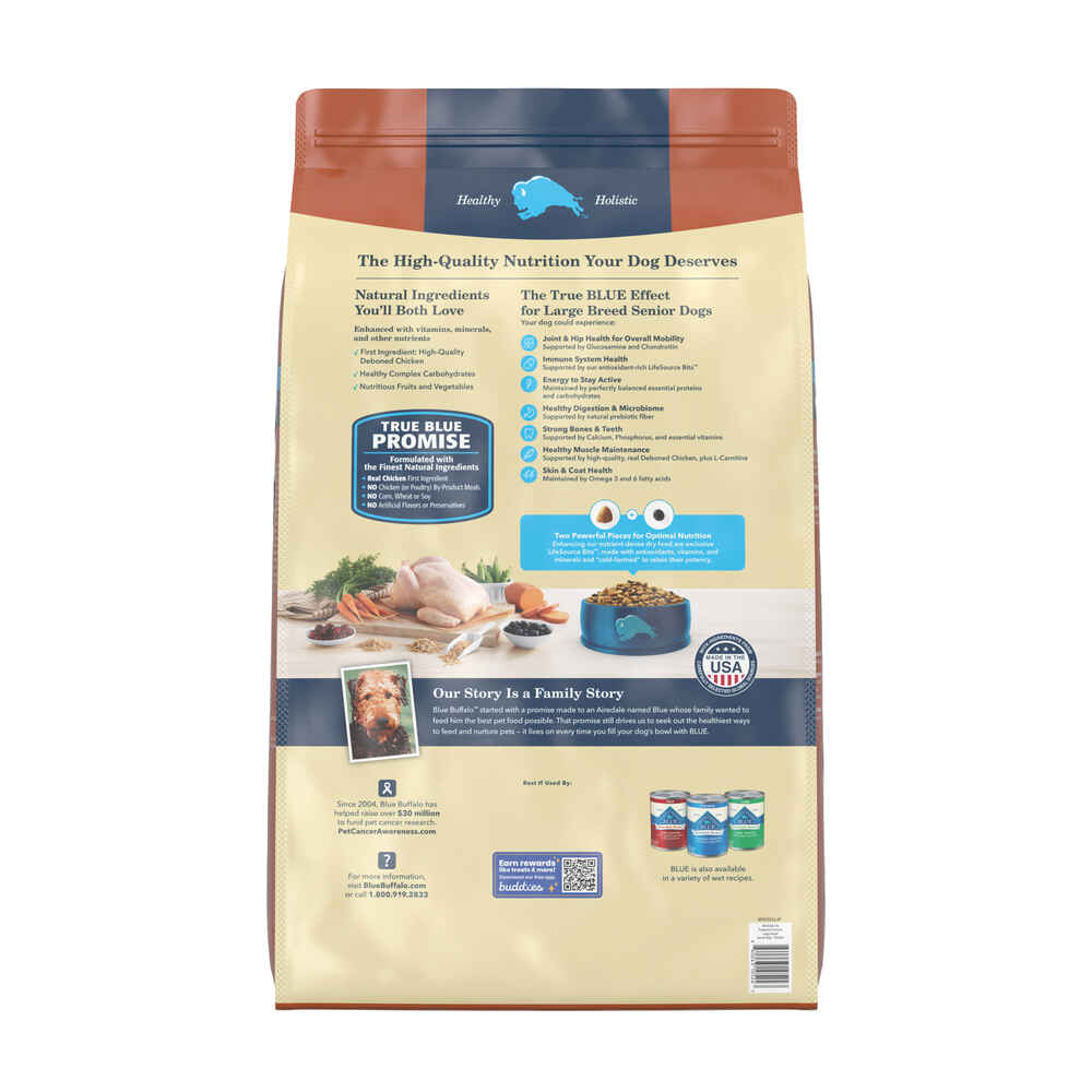 Blue Buffalo Life Protection Formula Large Breed Senior Chicken and Brown Rice Recipe Dry Dog Food