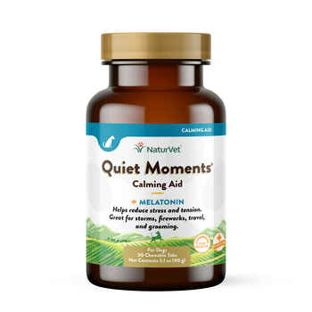 NaturVet Quiet Moments Calming Aid Plus Melatonin 30 ct bottle product detail number 1.0
