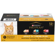 Purina Pro Plan Senior Adult 7+ Prime Plus Seafood Favorites Variety Pack Wet Cat Food-product-tile