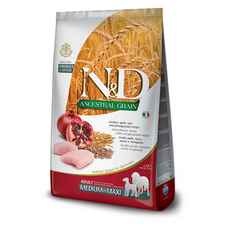 Farmina N&D Ancestral Grain Adult Medium & Maxi Chicken & Pomegranate Light Dry Dog Food-product-tile