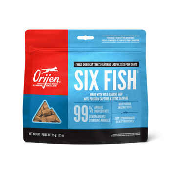 ORIJEN Six Fish Freeze-Dried Cat Treats 1.25 oz Bag product detail number 1.0