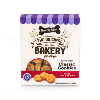 Three Dog Bakery Soft-Baked Classic Cookies Oats and Apples Dog Treats 13 oz product detail number 1.0