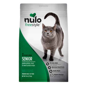 Nulo FreeStyle Senior Grain-Free Alaska Pollock, Duck & Sweet Potato Dry Cat Food 5 lb Bag product detail number 1.0