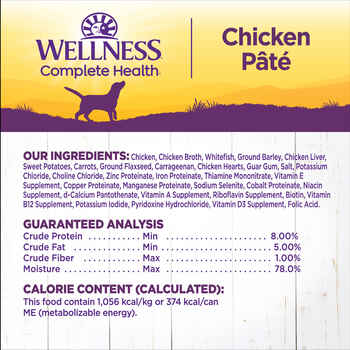 Wellness Complete Health Chicken & Sweet Potato Recipe Wet Dog Food 12.5 oz Can - Case of 12