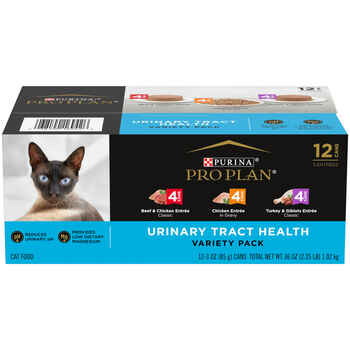 Purina Pro Plan Adult Urinary Tract Health Variety Pack Wet Cat Food  3 oz Cans (Case of 12) product detail number 1.0
