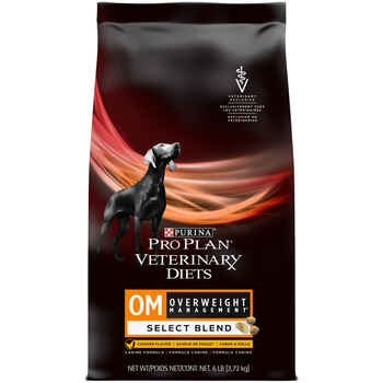 Purina Pro Plan Veterinary Diets OM Overweight Management Select Blend with Chicken Canine Formula Dry Dog Food - 6 lb. Bag product detail number 1.0