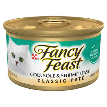 Fancy Feast Classic Pate Cod, Sole & Shrimp Feast Wet Cat Food 3 oz. Can - Case of 24 product detail number 1.0