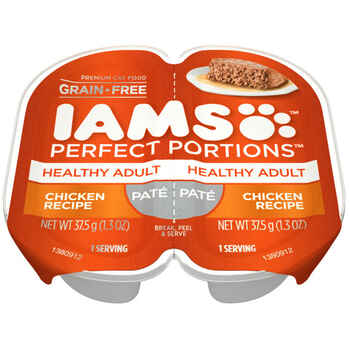 Iams Perfect Portions Healthy Adult Chicken Pate Wet Cat Food Tray