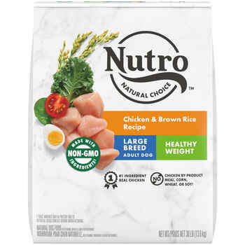 Nutro Natural Choice Large Breed Adult Healthy Weight Chicken & Brown Rice Recipe Dry Dog Food 30 lb Bag product detail number 1.0