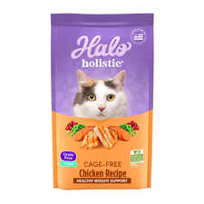 Halo Holistic Indoor Cat Food Grain Free Cage-free Chicken Recipe Adult Dry Cat Food Bag Complete Digestive Health and Healthy Weight Support-product-tile