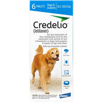 Credelio Chewable Tablet 50.1-100 lbs 6 pk product detail number 1.0