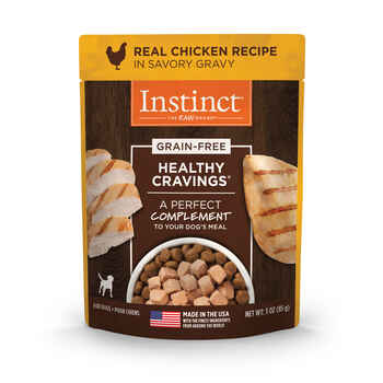 Instinct Healthy Cravings Real Chicken Recipe Grain-Free Wet Dog Food Topper - 3 oz Pouch - Case of 24 product detail number 1.0