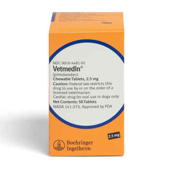 Vetmedin (pimobendan) 2.5 mg Chewable 50 ct product detail number 1.0