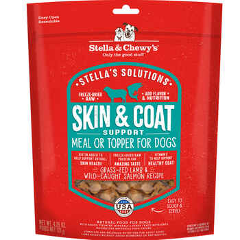 Stella & Chewy's Stella's Solutions Skin & Coat Boost Freeze-Dried Raw Grass-Fed Lamb & Wild-Caught Salmon Dinner Morsels Dog Food 4.25oz product detail number 1.0