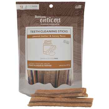 TropiClean Enticers Teeth Cleaning Sticks for Dogs Pb/Honey 12ct product detail number 1.0