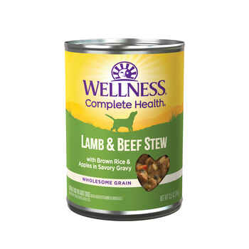 Wellness Lamb Beef Stew with Rice Apples for Dogs 12 12.5 oz Cans product detail number 1.0