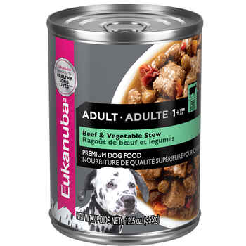 Eukanuba Adult Beef & Vegetable Stew Wet Dog Food 12.5 oz Cans - Case of 12 product detail number 1.0
