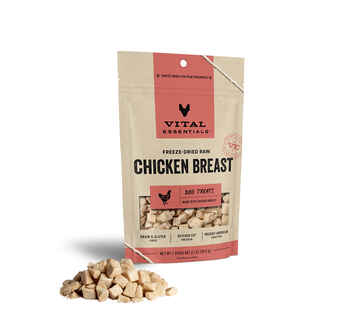 Vital Essentials Freeze Dried Raw Chicken Breast Dog Treats 2.1 oz Bag product detail number 1.0