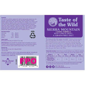 Taste Of The Wild Sierra Mountain Canine Canned Lamb Dog Food