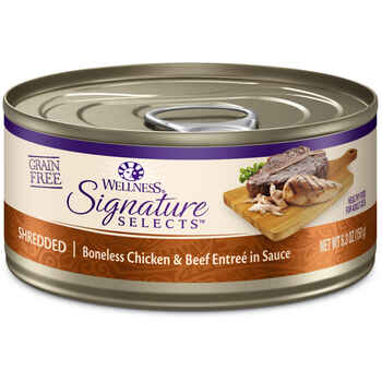 Wellness Signature Grain Free Chicken Beef Entree in Sauce 5.3-Ounce Can (Pack of 12) product detail number 1.0