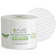 Pure and Natural Pet Tear Stain Removing Under Eye Wipes-product-tile